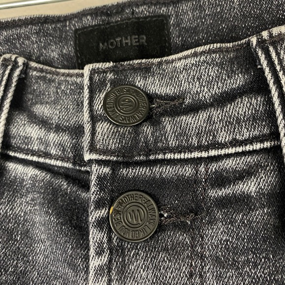 Mother The Pixie Dazzler Skimp Jeans Skinny Jeans Washed Black Train Stops Sz 26 - Picture 7 of 14